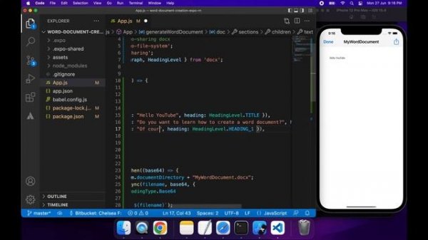 Generate a Word (docx) Document and Save to Files from Expo React Native App Using docx npm Package