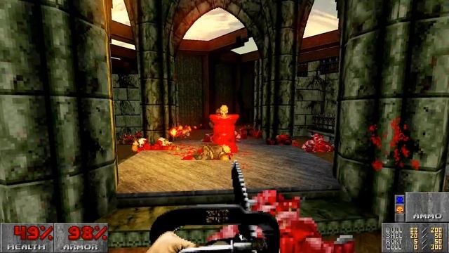 [DOOM II] DEMONASTERY (EriGuns/Beautiful Doom mods, Ultra-Violence difficulty, 100% Kills & Secrets смотреть онлайн