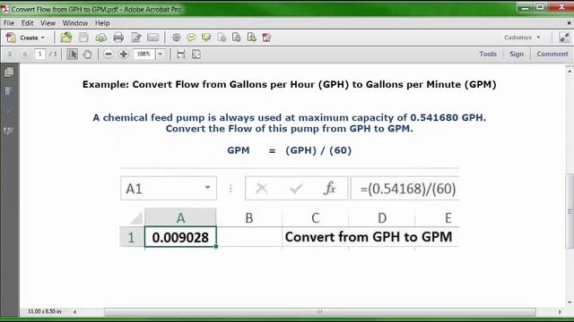 Convert Flow from GPH to GPM смотреть онлайн
