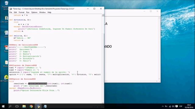 980Grupo 1 Calculadora Usando Try Catch y Switch Case en Python смотреть онлайн
