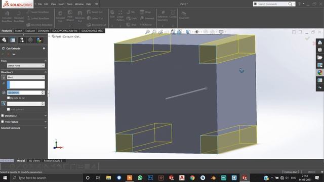 Solidworks 3D diagram step by step drawing | Tamil | Computer Aided Drawing (CAD) | AutoCAD Model 2 смотреть онлайн
