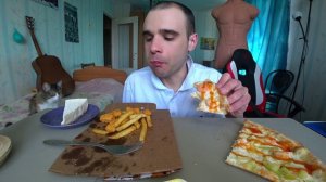 МУКБАНГ ПИЦЦА - КРЕВЕТКИ И СОУС ЧИЛИ / ЛАНЧБОКС / ЧИЗКЕЙК ДОДО ПИЦЦА / EATING Mukbang ASMR АСМР