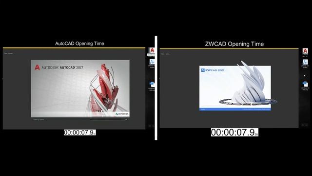 AutoCAD vs ZWCAD launch test смотреть онлайн