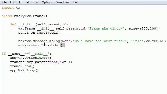 wxPython Programming Tutorial - 4 - Using Message Dialog смотреть онлайн