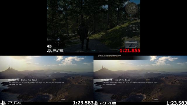 Final Fantasy XV (v1.30) Load Time Comparison - PS4 vs PS4 Pro vs PS5 смотреть онлайн