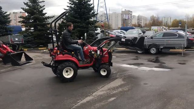 Минитрактор Shibaura SX21 с ковшом погрузчиком смотреть онлайн