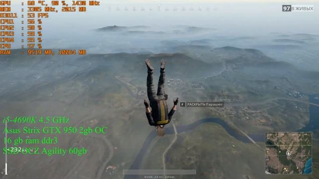 PUBG on GTX 950 Asus Strix gaming and i5 4690k смотреть онлайн