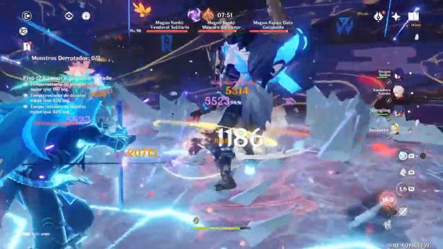 Yelan C0 X Raiden C0 -Genshin Impact 3.4-12 Floor-9 Stars смотреть онлайн