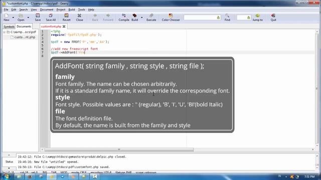 How to use custom font in PDF | PHP FPDF Tutorial #5 смотреть онлайн