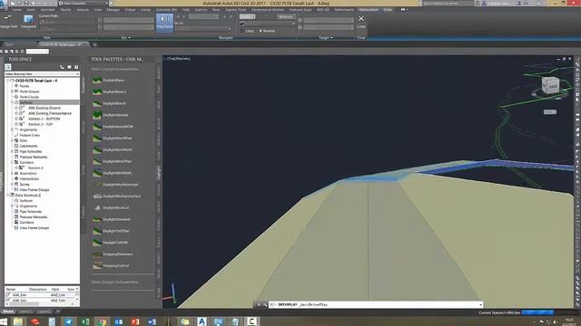 Road Corridor 3D View Autocad Civil 3D 2017 смотреть онлайн