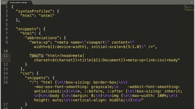 Собственные снипеты для Emmet в Sublime Text смотреть онлайн