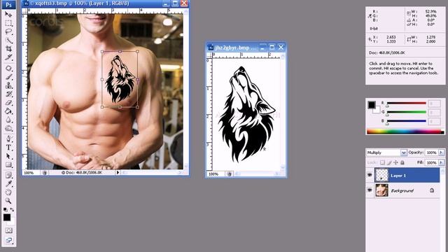 photoshop cs3 fake tattoo tutorial смотреть онлайн
