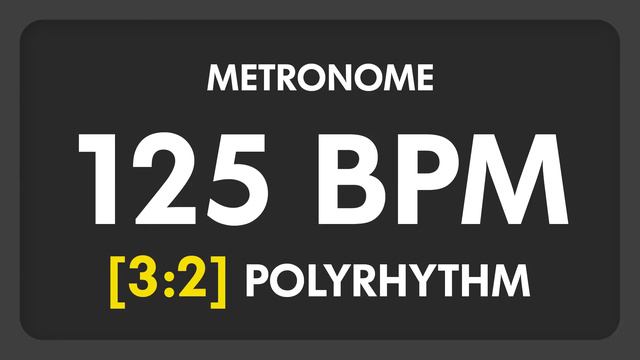 125 BPM - 3:2 PolyRhythm Metronome смотреть онлайн