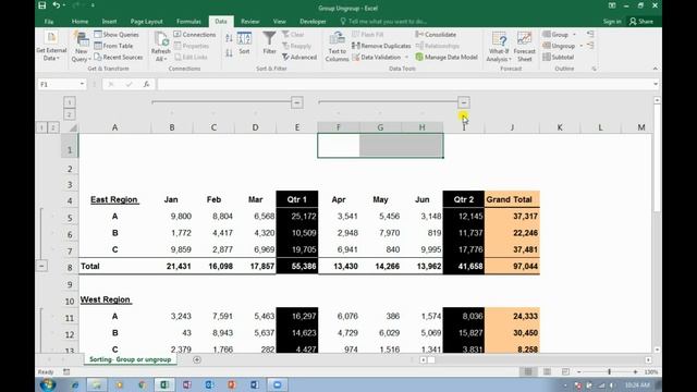 GROUP & UNGROUP IN EXCEL - Make your data presentable by Group, Ungroup & Auto outline (Urdu/Hindi) смотреть онлайн