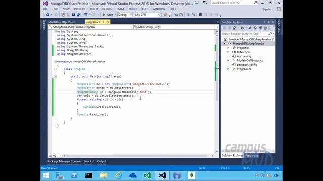 campusMVP- MongoDB: Insertar y Actualizar Registros desde C# y la Plataforma .NET смотреть онлайн