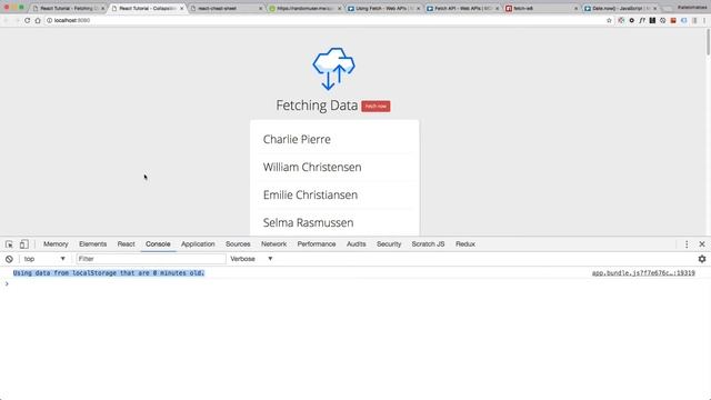 React 101 - 8/11 - Adding a timestamp to the fetched data смотреть онлайн