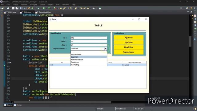 15 - Add Update and Delete some Row Using JTable in Javax Swing смотреть онлайн