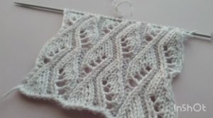 Ажурный узор спицами. Узор для палантина и не только. Сезон узоров 2