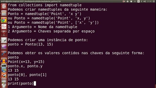 Aulas Python - 118 - namedtuples смотреть онлайн