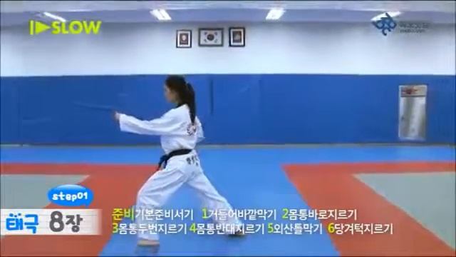 ПХУМСЭ №8 «ТЭГУК ПАЛЬ ДЖАН» 1 дан. Taekwondo WT смотреть онлайн