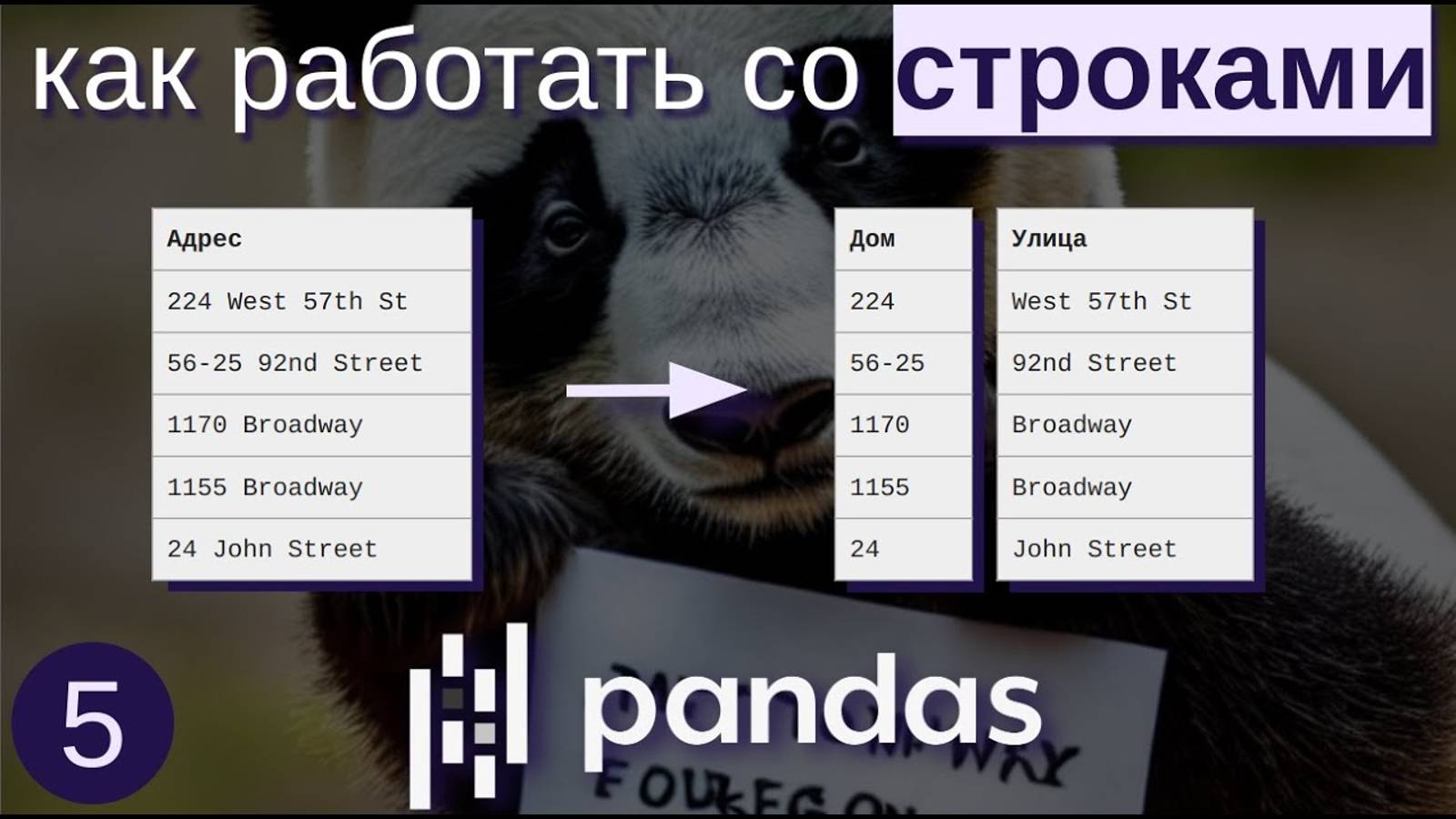 Работа со строками в Pandas | БИБЛИОТЕКА PANDAS 5 | МАШИННОЕ ОБУЧЕНИЕ