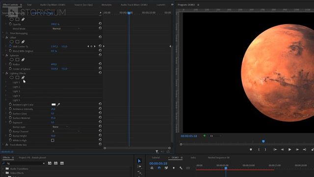 Create A Rotating 3D (kinda) Planet In Premiere Pro