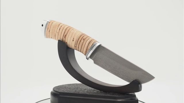 Нож Бобр, клинок из тигельного булата, рукоять дюраль, береста смотреть онлайн
