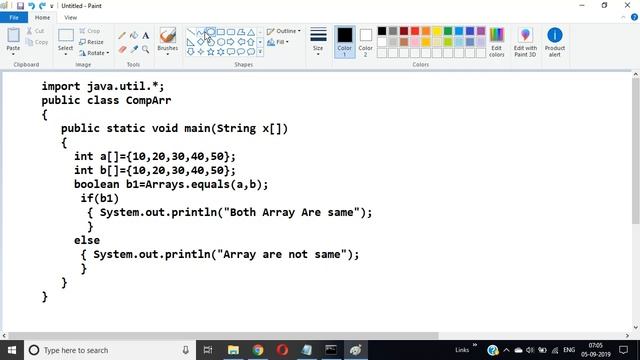 How do you check the equality of two array in java смотреть онлайн