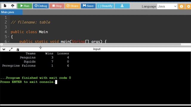 Java Output Lesson 02) Table Format смотреть онлайн