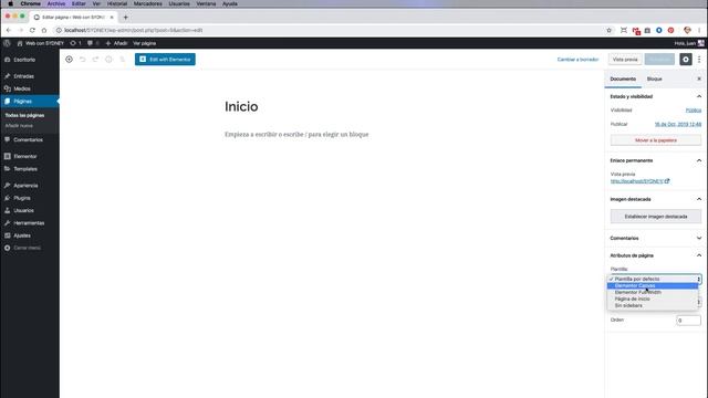 Configurar PÁGINA DE INICIO en un tema de WordPress con plantillas de ELEMENTOR смотреть онлайн