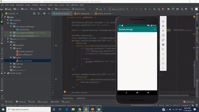 Android App Project: Simple Grocery List App (Android Studio + Java) смотреть онлайн