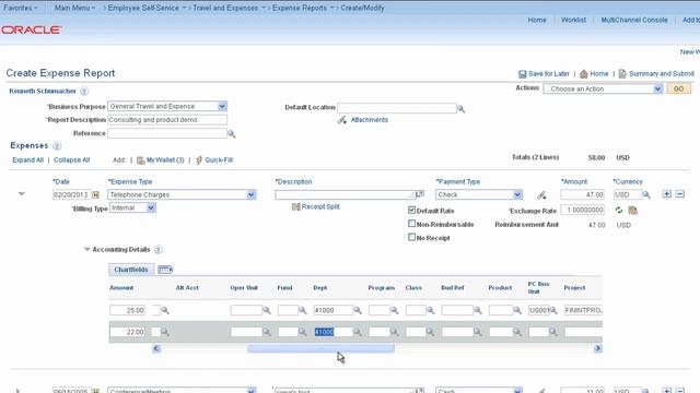 PeopleSoft Expenses 9.2 User Interface смотреть онлайн