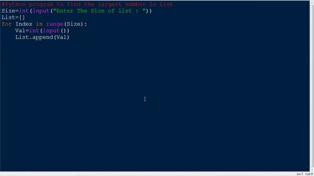 Python Program for Finding the Largest Number in a List... :D смотреть онлайн