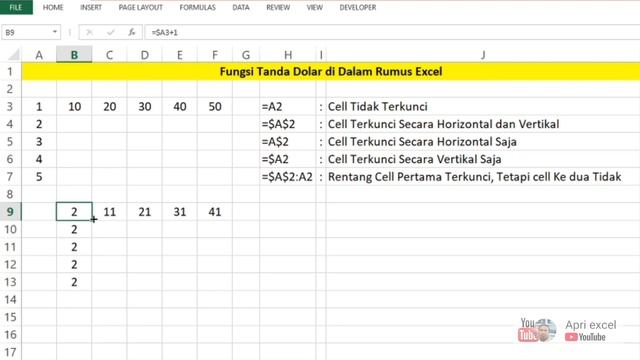 cara mengunci rumus excel dengan $ (dollar) / absout excel смотреть онлайн