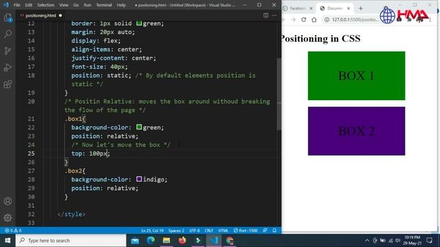 CSS Position Property Explained | Static Relative Absolute Fixed | CSS HTML Position смотреть онлайн