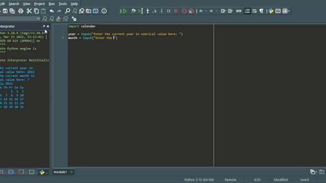 Tutorial on how to make a Calendar in Python in 2 minutes (For Kids) смотреть онлайн