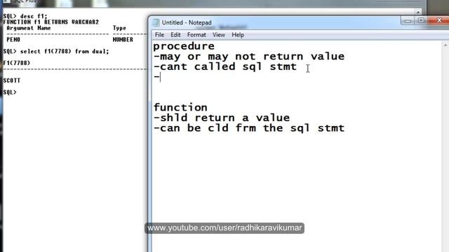 PLSQL: Difference between Functions & Procedures смотреть онлайн
