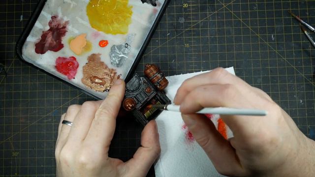 How To Paint 40K Containers | NECROMUNDA Terrain Painting