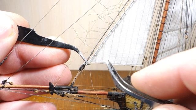 Модель парусника: Двухмачтовая марсельная шхуна.Часть 37. смотреть онлайн