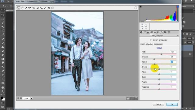 Blue VSCO tone | Camera Raw Presets Free Download | Color Grading Photoshop Tutorial смотреть онлайн