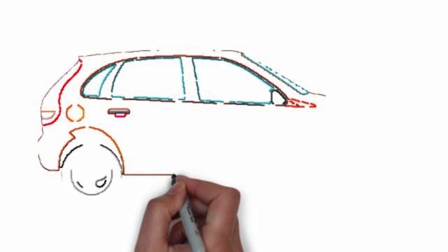 Рисунок ВАЗ 1117. Как нарисовать ваз поэтапно смотреть онлайн
