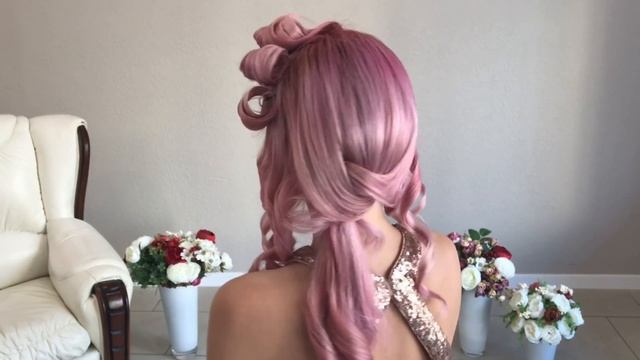 Прическа на Новый год ★ Новогодние прически | Ольга Дипри Низкий пучок смотреть онлайн