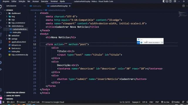 Site de Notícias com PHP e PDO – Inserindo uma nova notícia (parte 1) смотреть онлайн