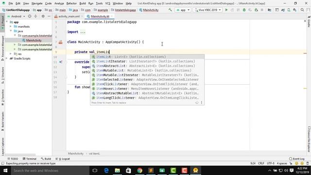 List Alert Dialog In Android Using Kotlin смотреть онлайн