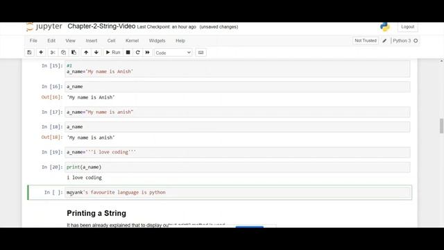 string datatype - string datatype in python - Unicode - python tutorial class3 смотреть онлайн