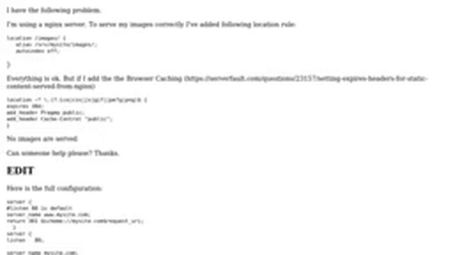 DevOps & SysAdmins: nginx Browser Caching does not work смотреть онлайн