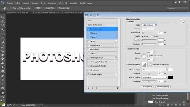 Photoshop CC -Aula 32 Criando uma Marca D'Agua de Texto смотреть онлайн
