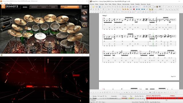 GROOVY DJENT / PROG METAL DRUM TRACK - "ENERGY" - 80 BPM смотреть онлайн