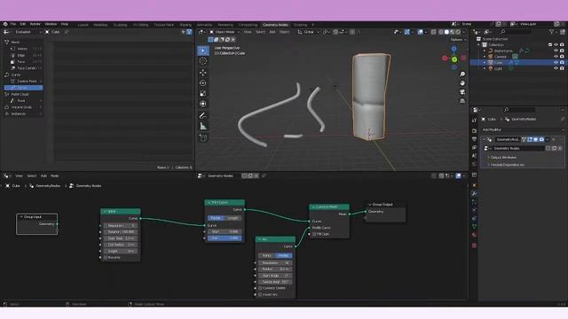 Trim Curve Node -- Geometry Nodes -- Learning Blender смотреть онлайн