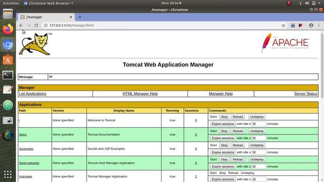 Apache Tomcat-9.0.30 on CentOS 8 смотреть онлайн